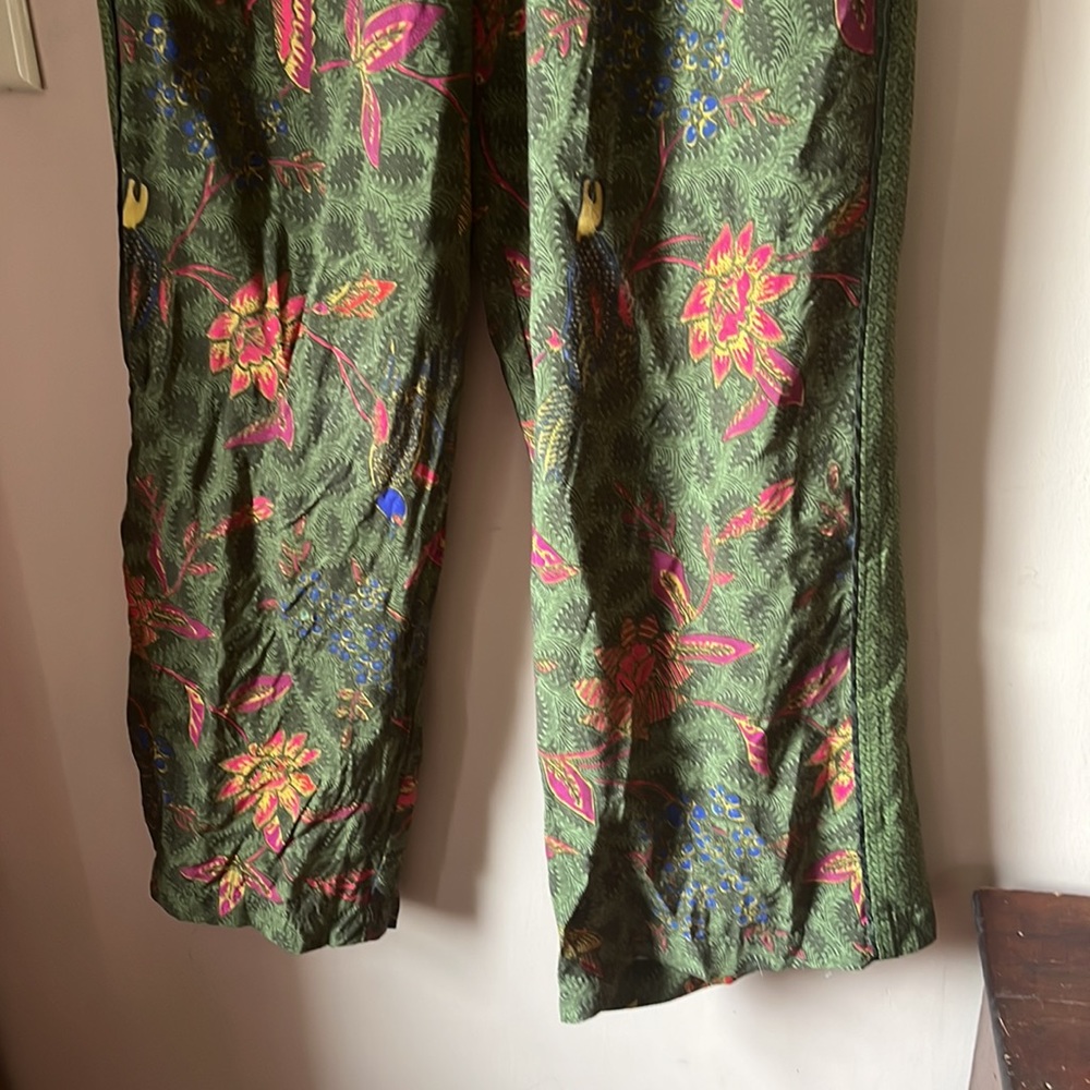 Anthropologie | Ett:Twa Boho “Schuyler” Green Floral Printed Pants Size XS - Picture 4 of 13